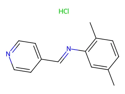 2,5-Dimethyl-N-(4-pyridinylmethylene)benzenamine monohydrochloride structure