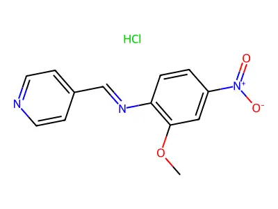 2-Methoxy-4-nitro-N-(4-pyridinylmethylene)benzenamine monohydrochloride structure