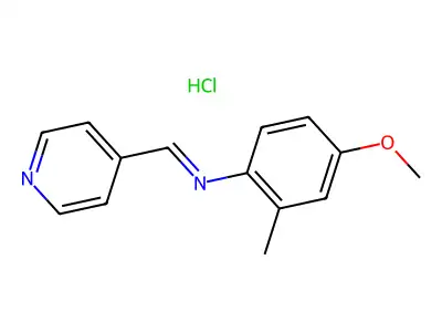 4-Methoxy-2-methyl-N-(4-pyridinylmethylene)benzenamine monohydrochloride structure