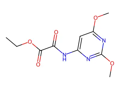 Acetic acid, ((2,6-dimethoxy-4-pyrimidinyl)amino)oxo-, ethyl ester structure