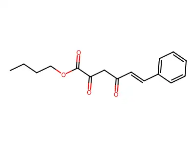 Butyl cinnamoylpyruvate structure