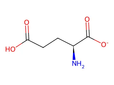 L-glutamate(2-) structure