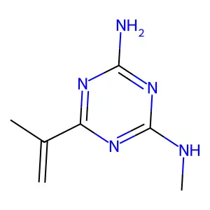 N~2~-Methyl-6-(prop-1-en-2-yl)-1,3,5-triazine-2,4-diamine structure