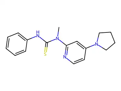 N-Methyl-N'-phenyl-N-(4-(1-pyrrolidinyl)-2-pyridinyl)thiourea structure