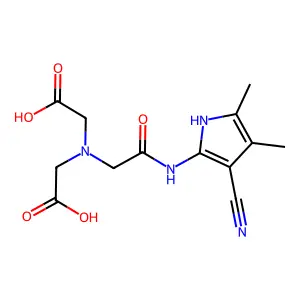 Glycine, N-(carboxymethyl)-N-(2-((3-cyano-4,5-dimethyl-1H-pyrrol-2-yl)amino)-2-oxoethyl)- structure