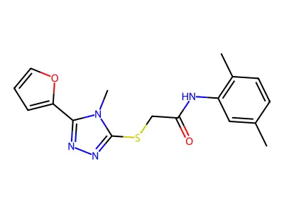 N-(2,5-dimethylphenyl)-2-{[5-(furan-2-yl)-4-methyl-4H-1,2,4-triazol-3-yl]sulfanyl}acetamide structure