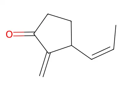 2-methylidene-3-[(Z)-prop-1-enyl]cyclopentan-1-one structure