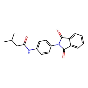 N-[4-(1,3-dioxo-1,3-dihydro-2H-isoindol-2-yl)phenyl]-3-methylbutanamide structure