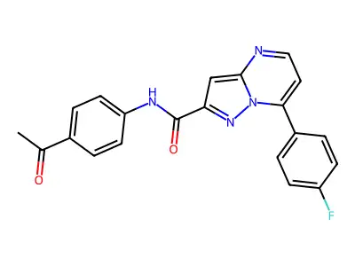 N-(4-acetylphenyl)-7-(4-fluorophenyl)pyrazolo[1,5-a]pyrimidine-2-carboxamide structure