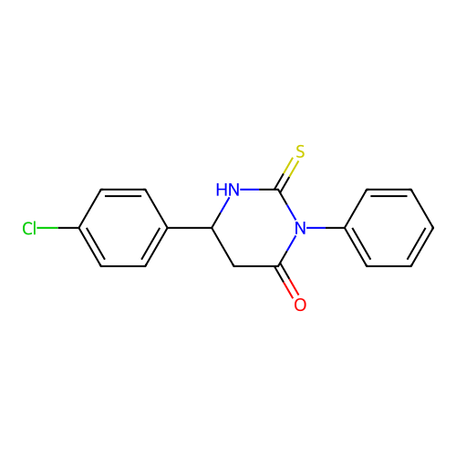 6-(4-Chlorophenyl)-3-phenyl-2-sulfanylidene-1,3-diazinan-4-one structure