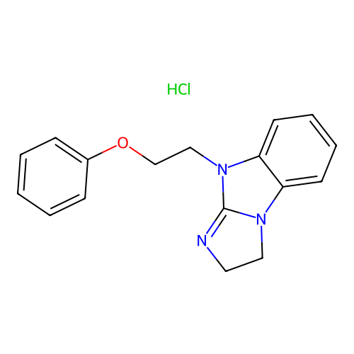 9-(2-phenoxyethyl)-3,9-dihydro-2H-benzo[d]imidazo[1,2-a]imidazole hydrochloride structure