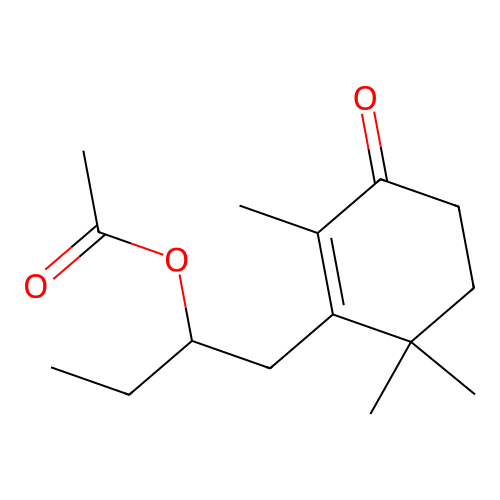 2-Cyclohexen-1-one, 3-[2-(acetyloxy)butyl]-2,4,4-trimethyl- structure