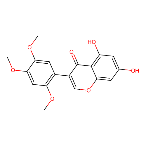 5,7-Dihydroxy-3-(2,4,5-trimethoxyphenyl)chromen-4-one structure