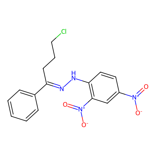 (1E)-1-(4-Chloro-1-phenylbutylidene)-2-(2,4-dinitrophenyl)hydrazine structure