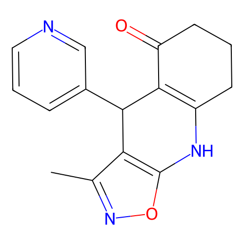 3-Methyl-4-(pyridin-3-yl)-4,6,7,8-tetrahydro[1,2]oxazolo[5,4-b]quinolin-5-ol structure
