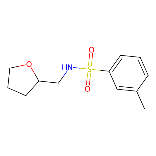 3-methyl-N-(oxolan-2-ylmethyl)benzenesulfonamide structure