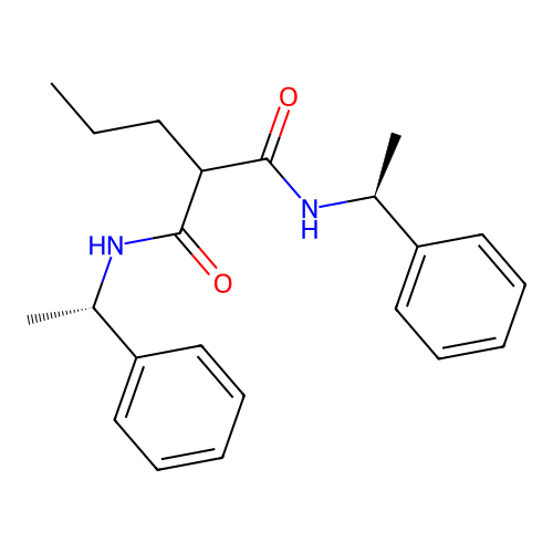 N1,N3-bis((S)-1-phenylethyl)-2-propylmalonamide structure