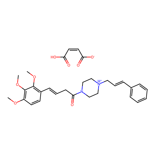 Ketone, 4-cinnamylpiperazinyl 3,4,5-trimethoxycinnamyl, maleate structure