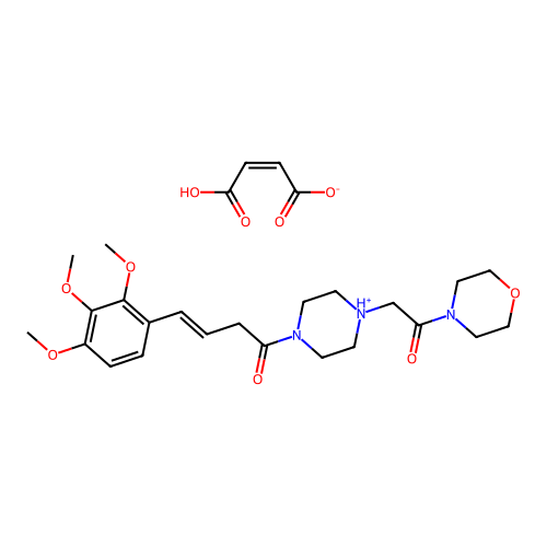 Ketone, 4-morpholinocarbonylmethylpiperazinyl 3,4,5-trimethoxycinnamyl, maleate structure