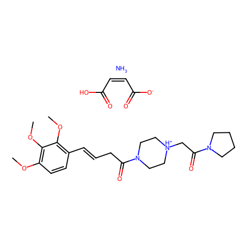 Ketone, 4-pyrrolidinylcarbonylmethylpiperazinyl 3,4,5-trimethoxycinnamyl, maleate structure