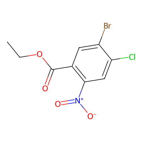 Ethyl 5-bromo-4-chloro-2-nitrobenzoate structure