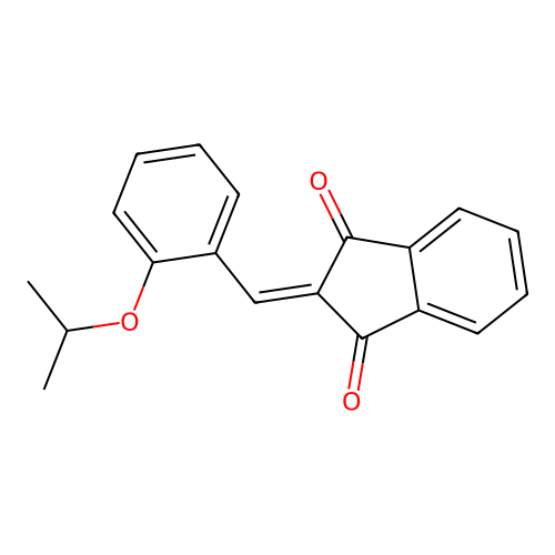 2-(2-isopropoxybenzylidene)-1H-indene-1,3(2H)-dione structure