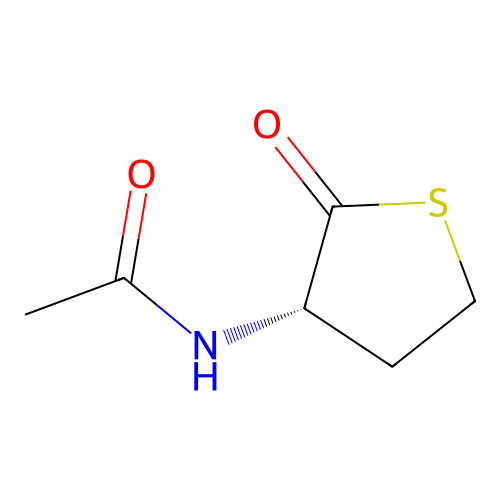 N-[(3S)-2-oxothiolan-3-yl]acetamide structure