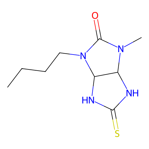 1-butyl-3-methyl-5-thioxohexahydroimidazo[4,5-d]imidazol-2(1H)-one structure