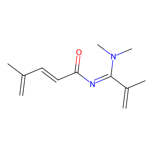 (2E)-N-[1-(Dimethylamino)-2-methyl-2-propenylidene]-4-methyl-2,4-pentadienamide structure