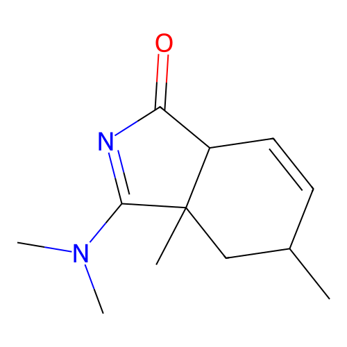 3-(dimethylamino)-3a,5-dimethyl-5,7a-dihydro-4H-isoindol-1-one structure