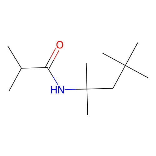 Isobutyramide, N-(1,1,3,3-tetramethylbutyl)- structure