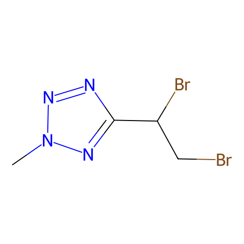 5-(1,2-dibromoethyl)-2-methyl-2H-tetrazole structure
