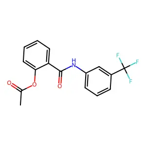 2-{[3-(Trifluoromethyl)phenyl]carbamoyl}phenyl acetate structure