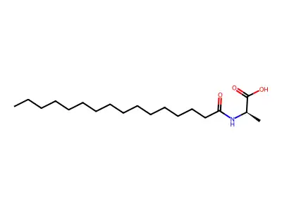 2-(hexadecanoylamino)propanoic Acid structure