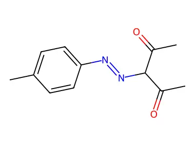 3-(2-(4-Methylphenyl)diazenyl)-2,4-pentanedione structure