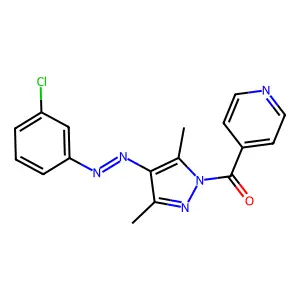 [4-[(3-chlorophenyl)diazenyl]-3,5-dimethylpyrazol-1-yl]-pyri structure