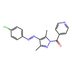 [4-[(4-Chlorophenyl)diazenyl]-3,5-dimethylpyrazol-1-yl]-pyridin-4-ylmethanone structure