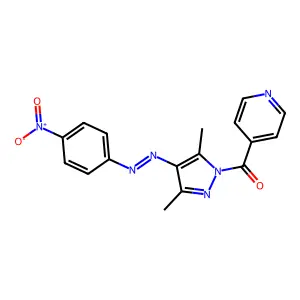 [3,5-Dimethyl-4-[(4-nitrophenyl)diazenyl]pyrazol-1-yl]-pyridin-4-ylmethanone structure