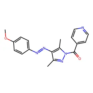 [4-[(4-Methoxyphenyl)diazenyl]-3,5-dimethylpyrazol-1-yl]-pyridin-4-ylmethanone structure