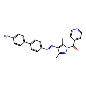 [4-[[4-(4-aminophenyl)phenyl]diazenyl]-3,5-dimethylpyrazol-1 structure