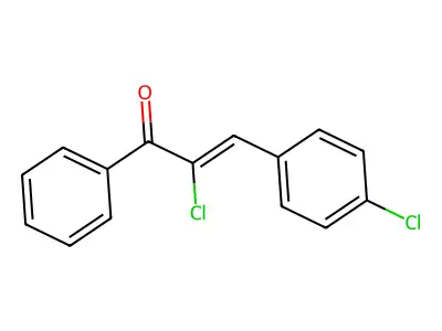 2-Chloro-3-(4-chlorophenyl)-1-phenylprop-2-en-1-one structure