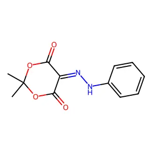 2,2-Dimethyl-5-(2-phenylhydrazinylidene)-1,3-dioxane-4,6-dione structure