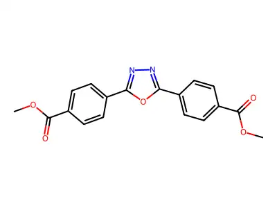 Methyl 4-[5-(4-methoxycarbonylphenyl)-1,3,4-oxadiazol-2-yl]benzoate structure