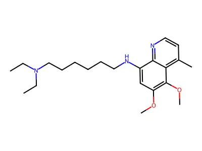 (6-((5,6-Dimethoxy-4-methyl(8-quinolyl))amino)hexyl)diethylamine, dichloride structure