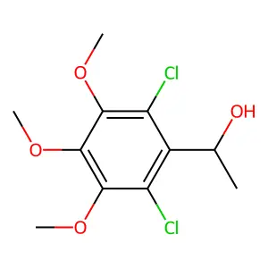 Benzenemethanol, 2,6-dichloro-3,4,5-trimethoxy-alpha-methyl- structure