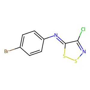 N-(4-bromophenyl)-4-chlorodithiazol-5-imine structure