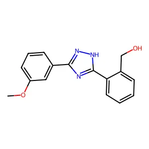 BENZYL ALCOHOL, o-(5-(m-METHOXYPHENYL)-s-TRIAZOL-3-YL)- structure