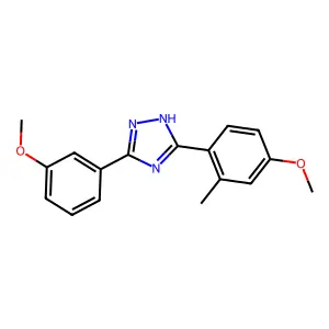 3-(4-Methoxy-o-tolyl)-5-(m-methoxyphenyl)-s-triazole structure
