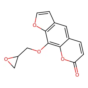 7H-Furo(3,2-g)(1)benzopyran-7-one, 9-(oxiranylmethoxy)- structure