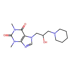 Theophylline, 7-(2-hydroxy-3-piperidinopropyl)- structure